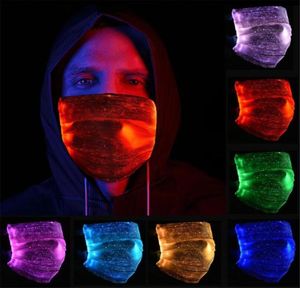 7 couleurs Masques de visage LED Luminal pour le festival de fête de Noël Masquerade Masque rave Masque Masque brillant avec filtre8279473