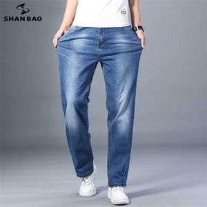 7 kleuren mannen lichtgewicht rechte losse jeans lente / zomer merk hoge kwaliteit stretch comfortabele dunne casual 211111