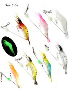 7 couleurs mixtes 9cm 55g Lumineux Baucons de crevettes Lumineuses BAITS MOIDES LURS CORCHE SEUX CROCHES CORCHES FISHHOOKS PESCA TACK LE KL552057522