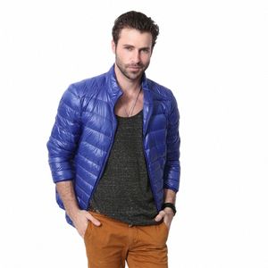 7 colores portátiles ultraligeros 90% pato blanco abajo chaquetas de invierno hombres casual cálido abrigo ligero masculino ropa exterior barata W40 M2hI #