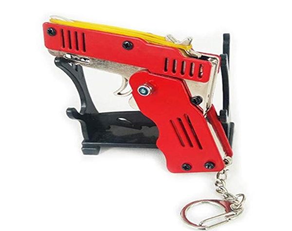 Toy de pistola de banda de goma de 7 colores All Metal Mini se puede plegar como Key Ring Rubber Band Gun Children039s Regalo juguete para juguetes Deliv8613852