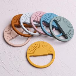 7 kleuren siliconen bijtring zon vorm molaire speelgoed zachte grappige baby baby's peuter teehers