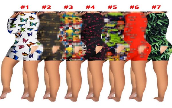 7 couleurs Femmes Ussits avec des fesses ouvertes Bodys Adulte Bodys Workout Skinny Print Shorts grenouillères Femmes Plus tailleur L8614365