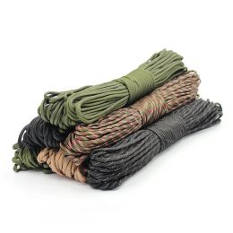 7 Cores 550 Paracord Koord 5M Dia.4mm Voor Outdoor Camping Survival Lanyard Parachute Touw Wandelen Tent Accessoires