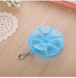 Box 7 Day Weekly Round Plastic Pill Medicine Organizer Dispenser Travel Holder Tablet Container