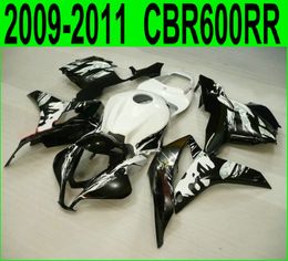 7 Geschenken + ABS-bubbelboeken voor HONDA-spuitgieten CBR600RR 2009-2011 Zwart Wit Fairing Body Kit CBR 600 RR 09 10 11 YR9