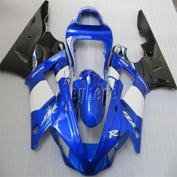 Kit de carénage 7 cadeaux pour Yamaha YZFR1 2000 2001 ensemble de carénages bleu blanc noir YZF R1 00 01 IT25220v