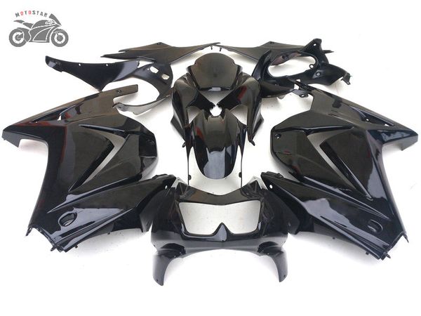 Kit de carenado de 7 regalos para Kawasaki Ninja 250R ZX250R ZX 250 2008 2009 2010 2011 2012 EX250 08-12 todo el juego de carenado negro brillante