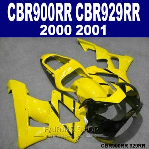 7 Geschenken Vogelvakken Set voor Honda CBR900RR CBR929 2000 2001 Black Yellow Fairing Kit CBR929RR00 01 QA24