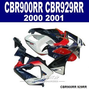 7 cadeaux carénages pour Honda CBR900RR CBR929 2000 2001 kit de carénage bleu rouge blanc CBR929RR00 01 BC38