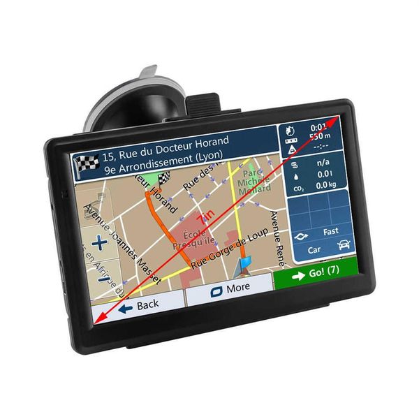 7 HD écran tactile voiture GPS système de navigation Bluetooth-Compatible dernière carte FM 8G 256M pour RV camion Auto véhicule accessoires253o