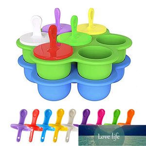 7 holes ijs ijs pops schimmel voedsel kwaliteit popsicle mold bal maker baby diy voedsel supplement tools fruit shake accessoires