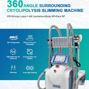 7 en 1 360 ﾰ Cryolipolyse Fat Freeze Machine Minceur Ultrasons Cavitation 40k Ultrasons Fat Burning Lipo Laser perte de poids Beauté Massage