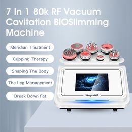 7 dans 1 80k cavitation Lipolaser Vacuum Ultrasons RF Slimming Machine Anti cellulite Corps de serrage de peau Shaper Device Fat Fat Freezing Fat Burning Machine 40KHz