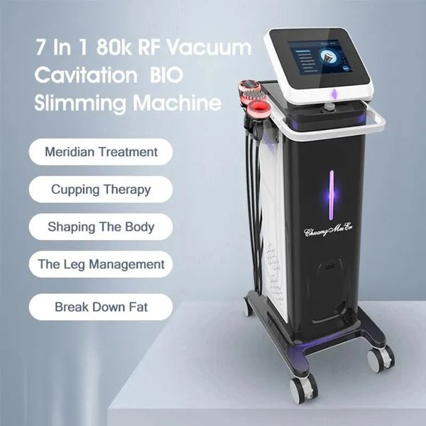 7 en 1 80k Rf Vacuum Cavitation Corps Slimming Machine Diode Laser Radio Fréquence Ultrasons Corps Lipo Machine d'élimination des graisses