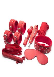 7 en 1 kit de bondage Set Fetish BDSM ROLIEPLAY MANCOFFS WHIP ROP BOUBL BALL GAG BLACKREDPINKPURPLE SLAVE Bondage Kit9060046