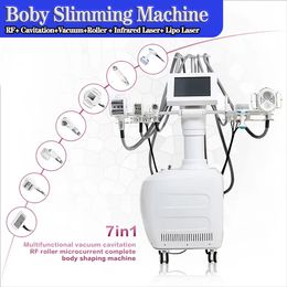 7 in 1 cavitatie vacuüm rf body vormgevende schoonheid spa machine infrarood licht huid aanscherping 40 kHz cavitatie vetreductie warme vacuüm lichaamsmassage apparatuur