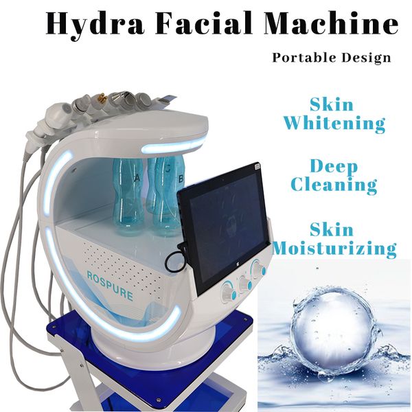 7 en 1 Microdermabrasion Hydrofacials Machine Smart Ice Blue Oxygen Facial RF Aqua Skin Dermabrasion