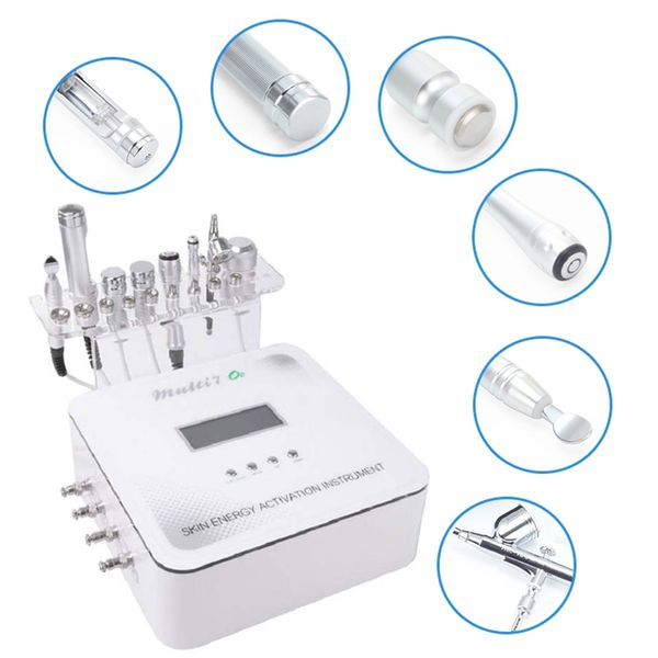 Machine d'électroporation de mésothérapie multifonction sans aiguille 7 en 1 bipolaire RF galvanique lifting de la peau Microdermabrasion diamant Peeling traitement de l'acné Anti-âge