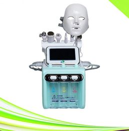 7 en 1 jet de oxígeno estiramiento facial aqua peel machine rf pdt luz led máscara para blanquear la piel hidra dermoabrasión limpieza dispositivo de terapia de oxígeno de hidradermabrasión blanca