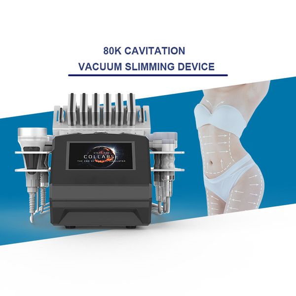 Máquina de adelgazamiento portátil Vacío 80k Cavitación Lipolaser Radiofrecuencia Rf Liposucción ultrasónica Equipo para esculpir el cuerpo Equipo para estirar la piel Estiramiento facial