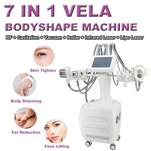 Vela roller cavitatie bodyshape rf huid aanscherpende vacuüm rollevet oplossing licht lipo laser gewichtsverlies rimpelverwijdering schoonheidsapparatuur schoonheidsuitrusting