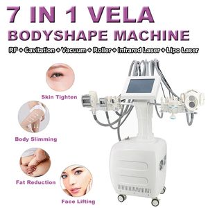 Máquina de emagrecimento Vela 7 em 1 Rolo de vácuo RF IR Perda de peso Forma corporal Lipolaser Cavitação Cuidados com a pele Equipamento de salão de beleza Remoção de rugas Perda de gordura