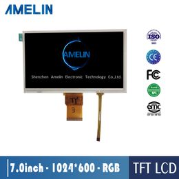 Pantalla LCD TFT RGB de 7 pulgadas, 1024x600, 50 pines, con panel de pantalla táctil de resistencia y EK79001 IC