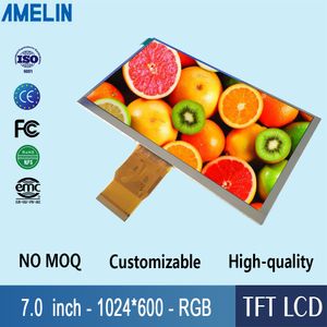 7 inch 1024 * 600 TFT LCD-module DISPLAY MET RGB-interfacepaneel en 97 mm Breedte IPS-kijkhoekscherm