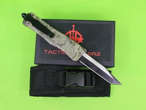 7-дюймовый мини-автоматический тактический нож 616, 440C, однолезвийное лезвие Tanto, ручка из сплава Zn-al, карманные ножи EDC с нейлоновой сумкой R8901