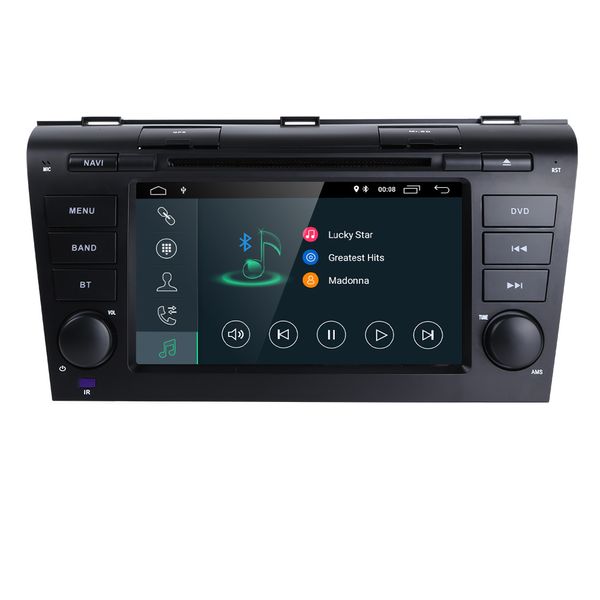 7 pouces voiture dvd Radio lecteur Android unité principale pour Mazda 3 2004-2009 GPS Navigation Mp5 multimédia avec boutons