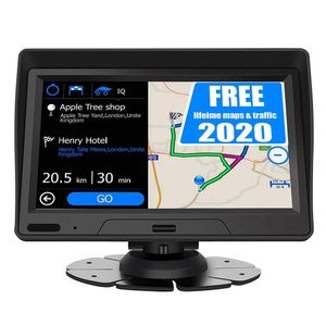 Navigateur de camion de Navigation GPS de voiture de 7 pouces 256 Mo 8 Go avec Bluetooth AVIN pare-soleil FM dernière carte d'europe