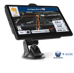 7 Inch HD Auto GPS Navigator Bluetooth AVIN Auto NAVI 8 GB + 256 GB Voice Driving Navigatie met de nieuwste Europa Zuid-Amerika VS Midden-Oosten Wereldkaarten