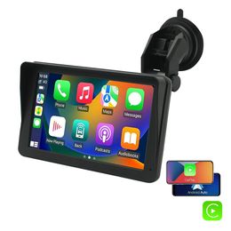 7 inch autoradio Android Auto Wireless CarPlay Car Stereo Draaid 270 graden USB SD FM GPS Navigation Audio Universal PN007A