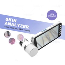 7 inch digitaal HD -scherm Home Gebruik huid en haaranalysator Help u analyse van de huidhaarschaalschaalanalyse Scanner bevriezen gefixeerd