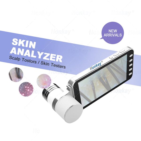 Pantalla digital HD de 7 pulgadas Home Use la piel y el analizador de cabello para ayudarlo a análisis del análisis del escáner del cuero cabelludo de la piel congelado fijo