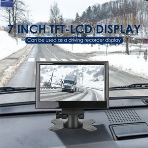 7 pouces pour moniteur vidéo de voiture TFT LCD numérique 800x480 écran entrée vidéo 2 voies ou caméra de recul sans fil Parking