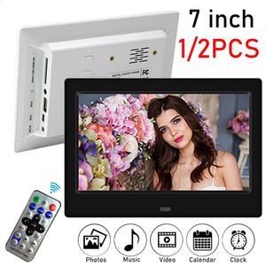 7 pouces HD Digital PO Frame 800x480 LED Smart Electronic Album LCD MP3 MP4 Music Player avec télécommande 240401