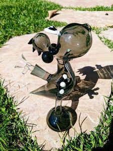 7 pouces en tête bong premium mince dino bébé multi-couleurs noires gréement mixte couleur néo fab nyahater water pipe en verre bongs avec bol de 14 mm us