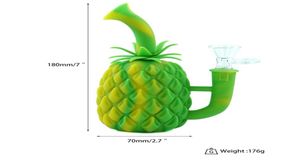 7 inch Ananas Waterpijp siliconen bong dab rig tabak waterpijp pijpen waterpijpen drie kleuren hebben Voorraad in USA8440130