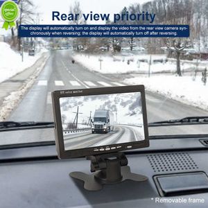 Écran LCD TFT de 7 pouces, lecteur de moniteur de voiture, entrée vidéo bidirectionnelle, moniteur PAL/NTSC pour rétroviseur automatique, caméra de Surveillance de sécurité à domicile