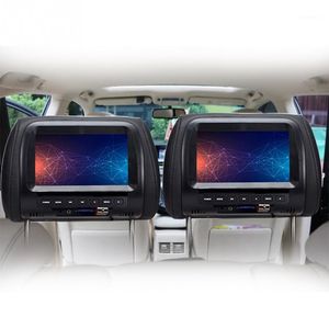 Monitores de coche con pantalla LED TFT de 7 pulgadas, reproductor MP5, monitor de reposacabezas, compatible con AV/USB/Multimedia/FM/altavoz/pantalla de DVD para coche, vídeo 720P1