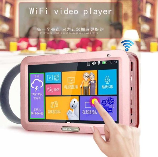 7 pouces écran tactile HD WiFi lecteur vidéo MP4 MP3 FM jeu de radio portable Internet U disque TF carte haut-parleur Smart Voice E book3906435