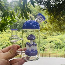 7 inch unieke glazen dab rig bong girly leuke paddestoel perc nieuwe glazen waterpijp paars roze groene pijp met kwarts banger