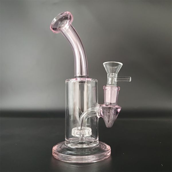 7 pouces rose multi couleur verre bong recycleur verre eau bong tuyaux joint tabac narguilé 14mm bol US Warehouse