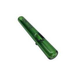 Pipe à main à Tube droit vert de 7 pouces, avec autocollant vibrant et bol profond pour votre plaisir de fumer