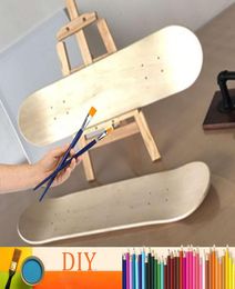 Planche à roulettes en érable à 7 couches, bricolage, 8 pouces, bois naturel vierge, Longboard Double Concave, planche de danse pour débutant, Dropship3502398