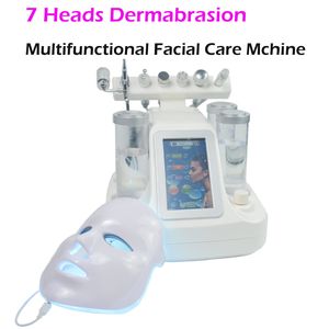 7 Máscara facial LED Agua facial Dermabrasion Piel Piel profunda Limpieza de oxígeno BIO Microcurrente Hielo enfriamiento de hielo Máquina de eliminación de arrugas