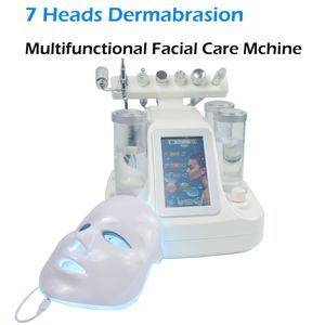 7 Lichtkleuren LED Facial Masker Facial Water Dermabrasion Bio Facial Anting Aging Ice Cooling Oxygen Spray Skin Clean Machine