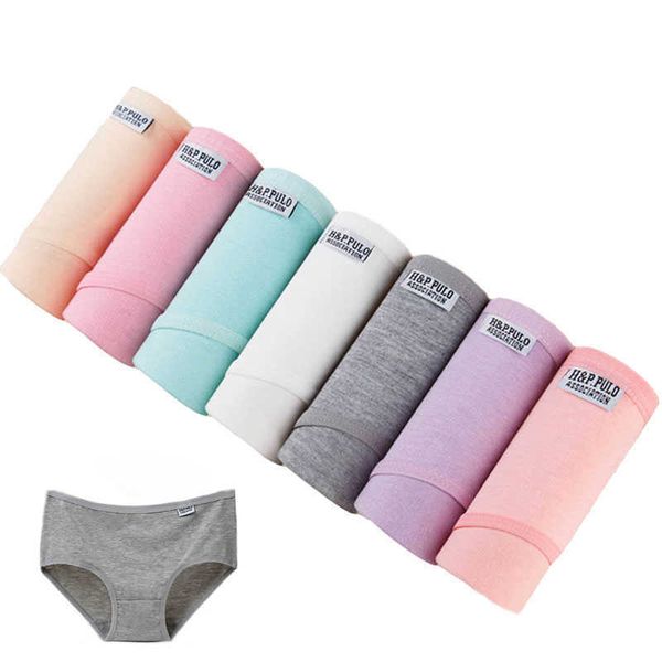 7 pièces/lot culottes sous-vêtements femmes filles grande taille slips solide Sexy culotte String Lingeries Calcinhas Shorts caleçons culotte 210720